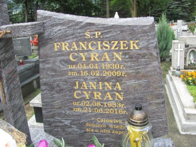 Franciszek Cyran 1930 Dukla - Grobonet - Wyszukiwarka osób pochowanych